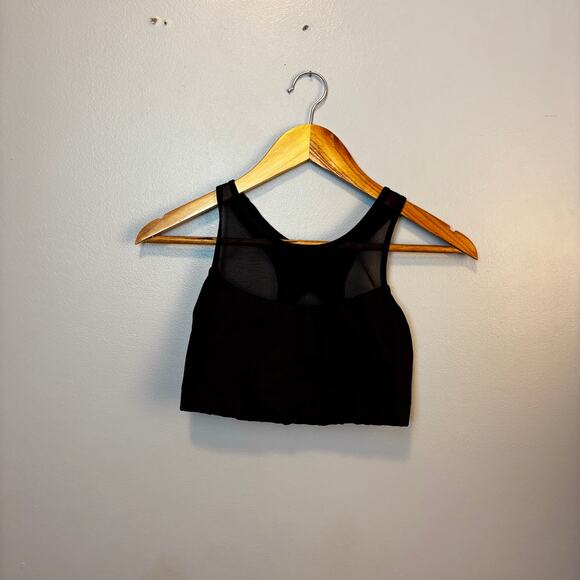 Lululemon Gear Up Sports Bra Black Mesh High Womens Size 6 Yoga Exercise Gym - Picture 2 of 7